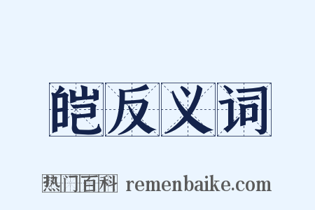皑反义词是什么意思的图片